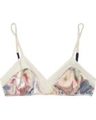 3.1 Phillip Lim Printed Silk-satin Bralette - Lyst