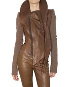 Haider Ackermann Wool Sleeves Leather Jacket - Lyst