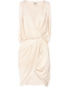 Haute Hippie Draped Crepe Wrap Dress - Lyst