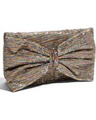 Betsey Johnson Glitzed - Oversized Sequined Bow Clutch - Lyst