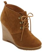 Steve Madden Dessertt Wedge Bootie - Lyst