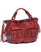 Vince Camuto Hailey Studded Drawstring Shopper - Lyst