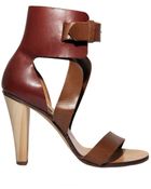 Chloé 100mm Calfskin Ankle Sandals - Lyst