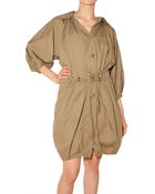 Lanvin Washed Light Cotton Trench Coat - Lyst