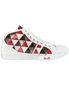 D&G Patchwork Calf High Top Sneakers - Lyst