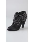 Ash Iona Grommet Cuff Booties - Lyst
