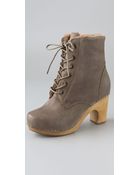 Jeffrey Campbell Erikson Shearling Clog Booties - Lyst
