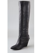 Sigerson Morrison Ankle Strap Wedge Boots - Lyst