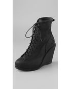 Rag & Bone Combat Wedge Booties - Lyst