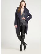 Burberry Prorsum Wool Melange Double Breasted Trenchcoat - Lyst