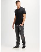 Dolce & Gabbana Distressed Straight-leg Jeans - Lyst
