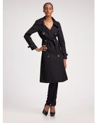 MICHAEL Michael Kors Sateen Trench Coat - Lyst