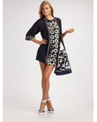 Oscar de la Renta Floral-print Silk Coverup - Lyst