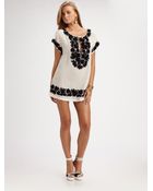 Oscar de la Renta Embroidered Silk Chiffon Coverup - Lyst