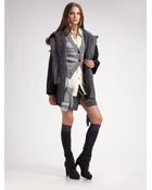 Rag & Bone Waterloo Leather Sleeve Coat - Lyst