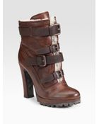 Dolce Vita Josh Shearling-lined Buckled Ankle Boots - Lyst