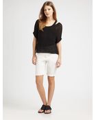 Vince Double-v Cropped Sweater - Lyst
