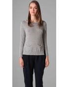 3.1 Phillip Lim Pullover Sweater with Cropped Back - Lyst