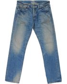Gilded Age Distressed Straight Leg Jean - Lyst