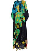Oscar de la Renta Printed Silk Kaftan - Lyst