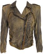 Balmain Leather Motorcycle Jacket with Tails - Lyst