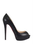 Christian Louboutin 140 Banana Calfskin Peep Toe Pumps - Lyst