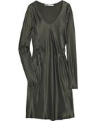 Clemens En August Ruched Silk-satin Dress - Lyst