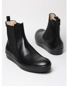 Jil Sander Mens Calf Leather Chelsea Boot - Lyst