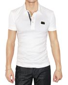 Dolce & Gabbana Grosgrain Insert Jersey Polo - Lyst