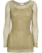 Temperley London Metallic Open-knit Sweater - Lyst