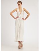 Alexander Wang Paneled V-neck Maxi Dress - Lyst