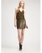 Haute Hippie Sequin Halter Dress - Lyst