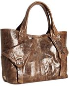 Kooba Luggage Leather Olive Foldover Flap Shoulder Bag - Lyst