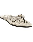 Puma Amq For Old White Ligament Snake Thong Sandals - Lyst
