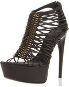 Alexander McQueen Cage T-strap Platform Sandal - Lyst