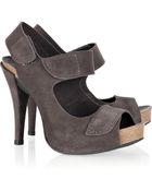 Pedro Garcia Charlize Castoro Suede Sandals - Lyst
