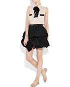 Valentino Lace-effect Patent-leather Ballerina Flats - Lyst