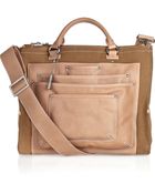 DKNY Leather and Cotton-canvas Tote - Lyst