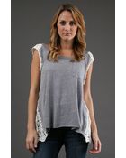 Free People We The Free Crochet Tee - Lyst