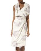 Vivienne Westwood Asymmetric Sleeve Wrap Dress - Lyst