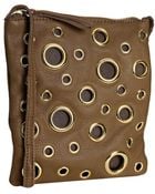Linea Pelle Teak Leather Grommet Mini Crossbody Bag - Lyst