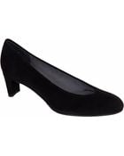 Stuart Weitzman Chic Pump - Black Suede Pump - Lyst
