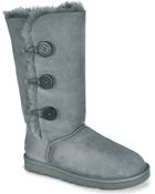 Ugg Bailey Button Triplet - Grey Sheepskin Boot - Lyst