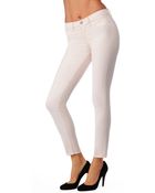 J Brand 811 Mid-rise Skinny Leg in Pale Pink - Lyst