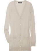 Dolce & Gabbana Heathered Wool Long Cardigan - Lyst