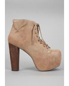 Jeffrey Campbell Lita Shoe In Taupe Suede - Lyst
