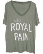 Wildfox The Royal Pain Oversized Tee - Lyst