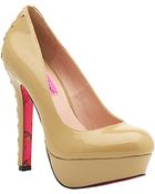 Betsey Johnson Dita - Blush Leather Platform Pump - Lyst