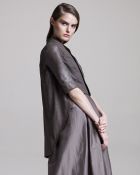 Rick Owens Leather Wedge Jacket, Dust - Lyst