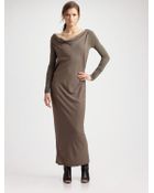 Donna Karan New York Double-layer Maxi Dress - Lyst